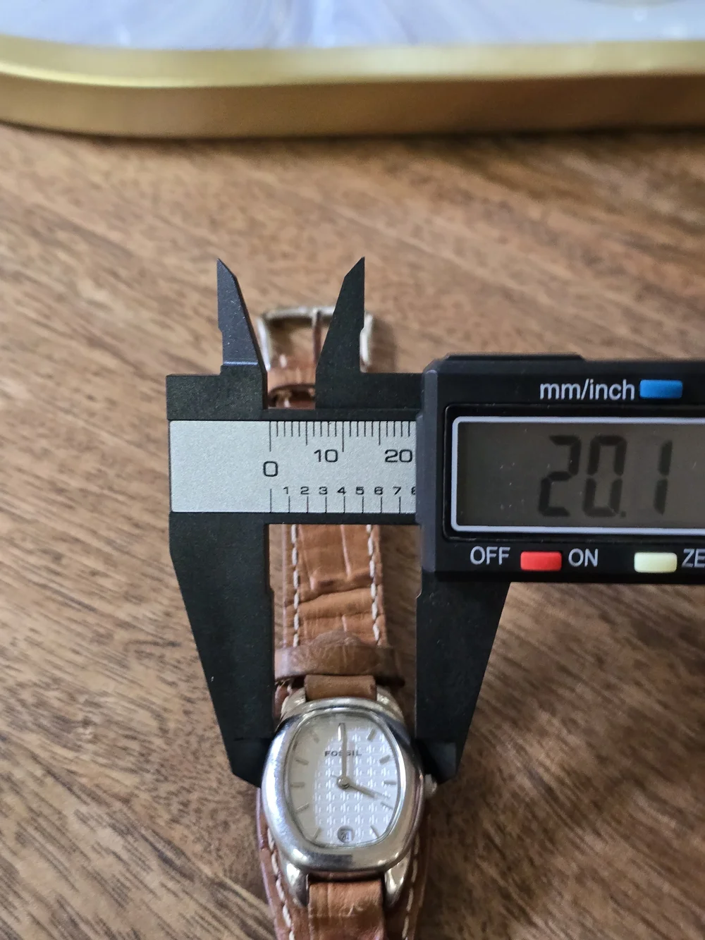 Fossil Women's Tan Leather Strap Silver Dial Watch